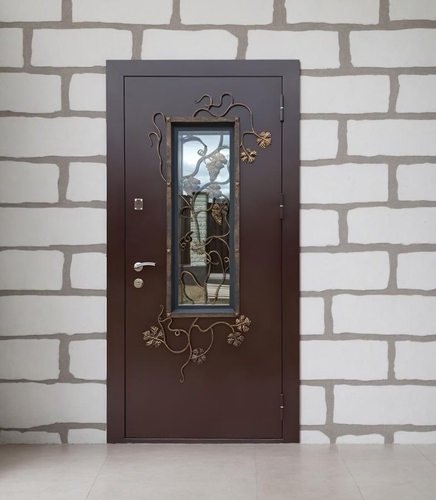 Порошковая дверь с ковкой