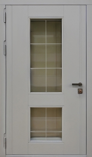 Металлическая термодверь с многокамерным остеклением и отделкой МДФ RAL Металлическая термодверь с многокамерным остеклением и отделкой МДФ RAL